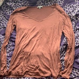 dusty rose long sleeve top